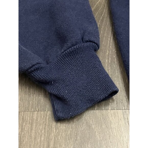 Vintage Champion Sweatshirt Crewneck Plaid Spell Out Blue Small / Medium - Picture 4 of 7